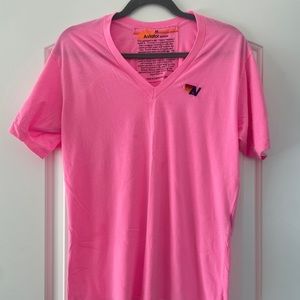 Aviator Nation Neon Pink V-neck T-shirt